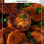 Pinterest image for roast sweet potatoes.