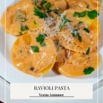 Pinterest image for ravioli sauce.
