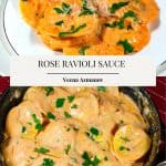 Pinterest image for ravioli sauce.