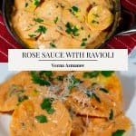 Pinterest image for ravioli sauce.