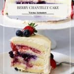 Pinterest image for Chantilly cake.