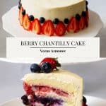 Pinterest image for Chantilly cake.