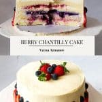 Pinterest image for Chantilly cake.