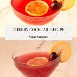 Pinterest image for Cherry Cocktails.