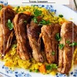 Pinterest image for lamb chops.
