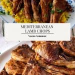 Pinterest image for lamb chops.