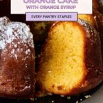 Pinterest image for Orange Bundt Cake with Orange Syrup.