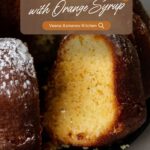 Pinterest image for Orange Bundt Cake with Orange Syrup.
