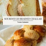 Pinterest image for sourdough challah.