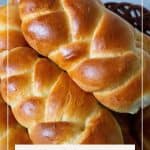 Pinterest image for challah with sourdough.