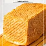 Pinterest image for Pullman bread with sourdough.