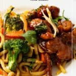 Pinterest image for ramen noodles.