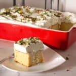 Slice of cake on place.