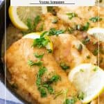 Pinterest image for chicken piccata.