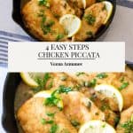 Pinterest image for chicken piccata.