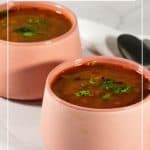 Pinterest image for bean soup.