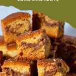 Pinterest image for Cinnamon Swirl Cinnamon Cake.