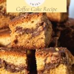 Pinterest image for Cinnamon Swirl Cinnamon Cake.