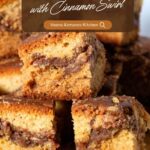 Pinterest image for Cinnamon Swirl Cinnamon Cake.