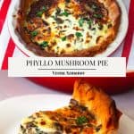 Pinterest image for mushroom pie.