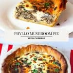 Pinterest image for mushroom pie.