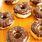 Pinterest image for baked cake donuts.