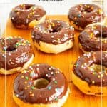 Pinterest image for baked donuts.