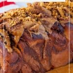 Pinterest image for biscoff lotus spread babka.