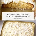 Pinterest image sheet coconut cake.