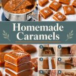 Pinterest image for Homemade Caramels - Easy Caramel Candy.