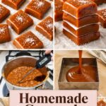 Pinterest image for Homemade Caramels - Easy Caramel Candy.