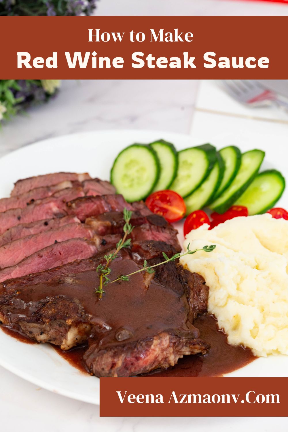 Red Wine Steak Sauce – Easy Pan Sauce for Steak - Veena Azmanov Kitchen