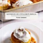 Pinterest image for cinnamon rolls.