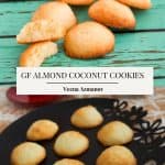 Pinterest image for almond cookies.