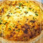 Pinterest image for a homemade quiche from scratch.