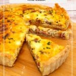 Pinterest image for a homemade quiche from scratch.
