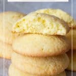 Pinterest image for lemon sugar cookies.