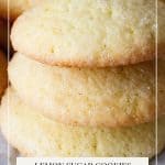 Pinterest image for lemon sugar cookies.