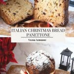 Pinterest image for Italian Christmas Fruit Bread Panettone.