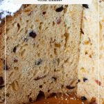 Pinterest image for Italian Christmas Fruit Bread Panettone.