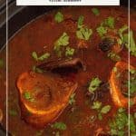 Pinterest image for beef korma.