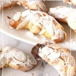 Pinterest image for Marzipan Almond Crescent Cookies.