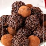 Pinterest image for chocolate fudge Truffle balls.