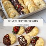 Pinterest image for Danish Butter Cookies.