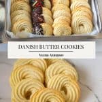 Pinterest image for Danish Butter Cookies.
