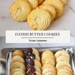 Pinterest image for Danish Butter Cookies.