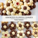 Pinterest image for flower cookies.