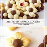 Pinterest image for flower cookies.
