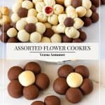 Pinterest image for flower cookies.