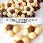 Pinterest image for flower cookies.